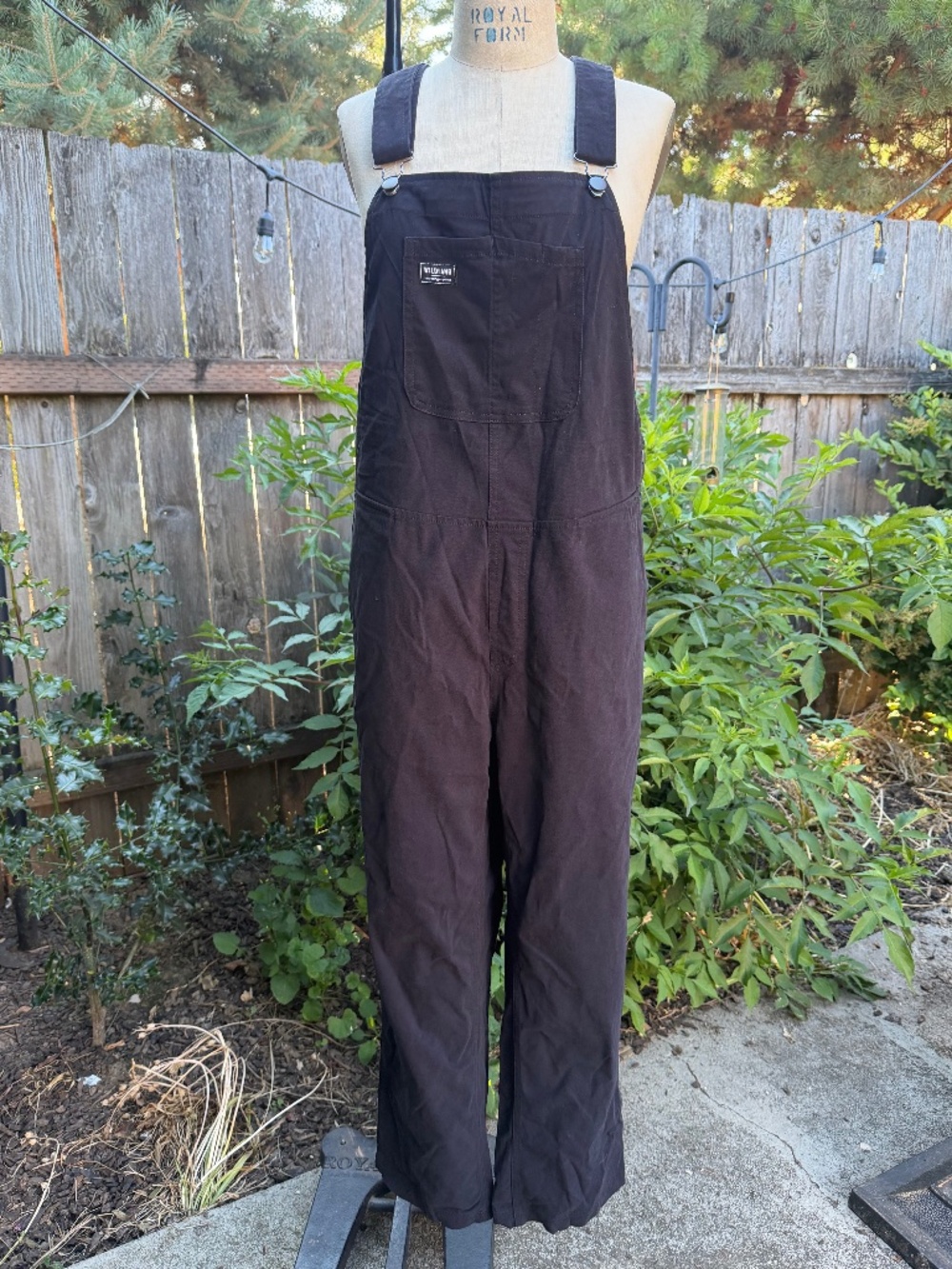 Wildfang Overalls, Black, Large